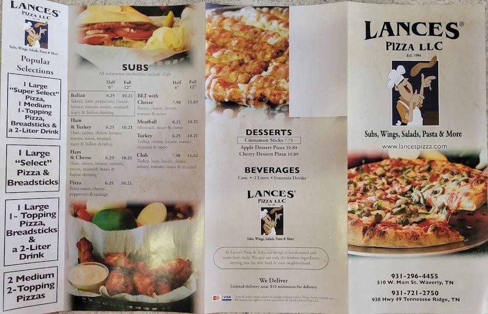 Lance's Pizza & Subs Menu image 2